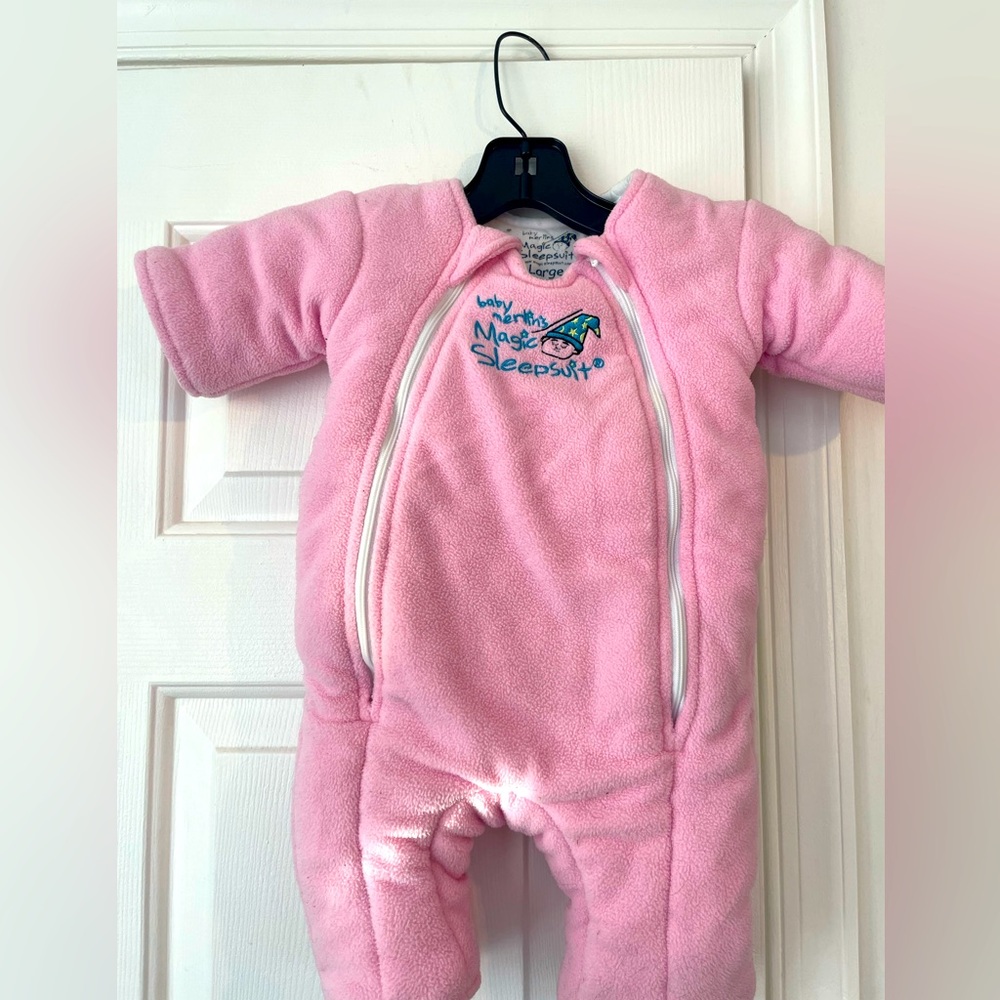Baby Merlin’s Magic Sleep Suit Pink Large/ 6-9 Months/ 18-22lbs Good Condition